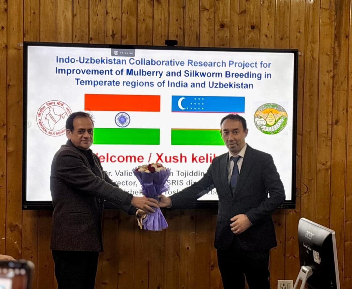 International Collaboration in Temperate Sericulture Strengthened; Director, Sericulture Research Institute Tashkent Visits CSRTI