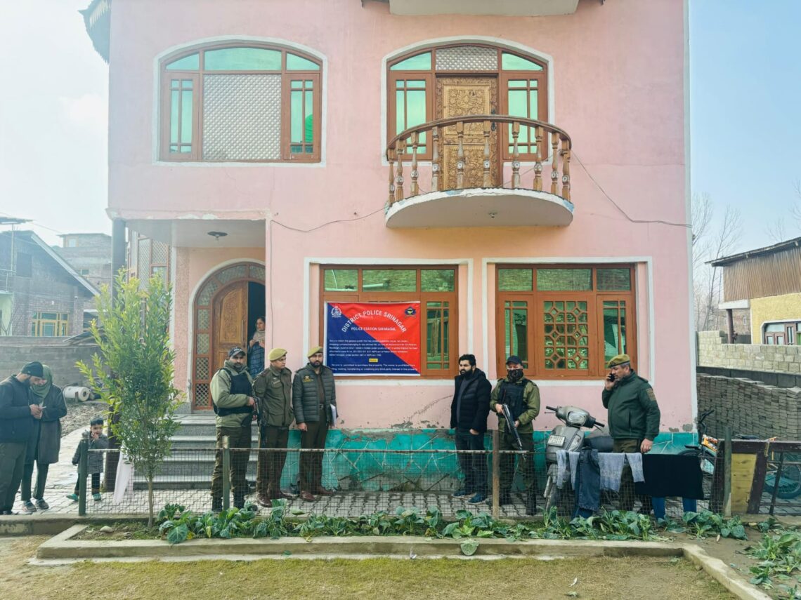Srinagar Police Attach Properties Worth ₹3 Crore of Notorious Drug Peddler in Srinagar