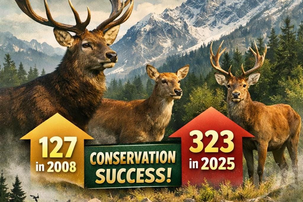 Hangul Population Rises From 127 In 2008 To 323 In 2025