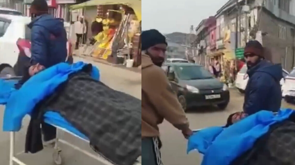 Patient Pushed Nearly 1 Km on Trolley After CT Scan Unavailable at GMC Handwara, Video Triggers Outrage