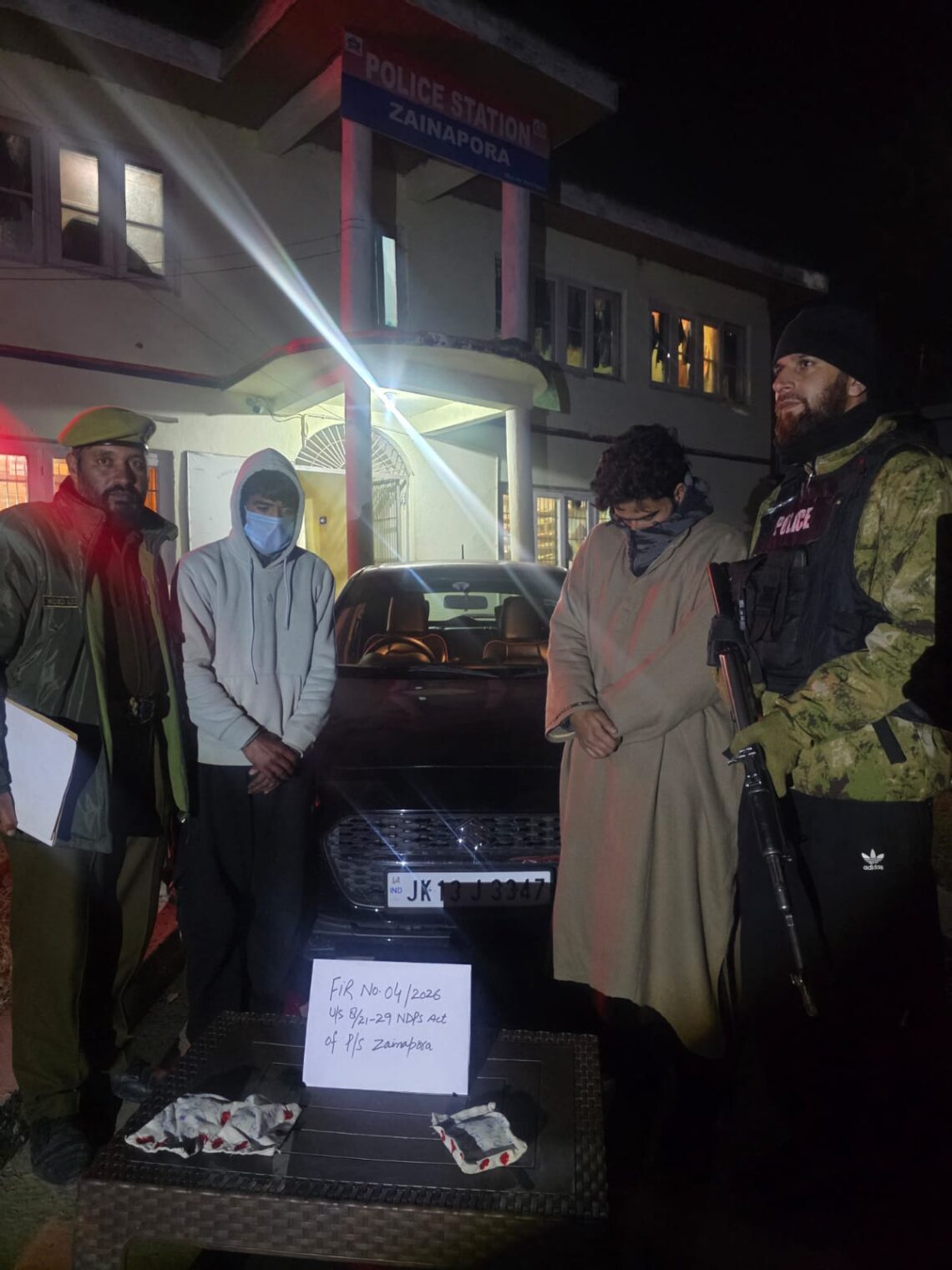 J&K POLICE IN SHOPIAN ARRESTED TWO DRUG PEDDLERS; 58GRAMS HEROINE RECOVERED