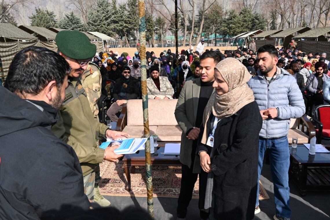 Indian Army organised Rozgaar Mela (Job Fair) at the Chinar Nau Jawan Club, Uri