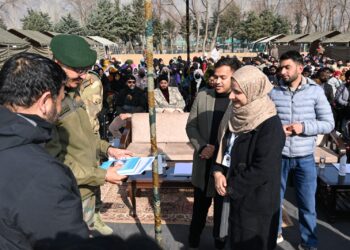 Indian Army organised Rozgaar Mela (Job Fair) at the Chinar Nau Jawan Club, Uri