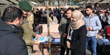 Indian Army organised Rozgaar Mela (Job Fair) at the Chinar Nau Jawan Club, Uri