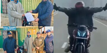 Repeat Stunt Biker Caught in Kulgam; Bike Seized by Police