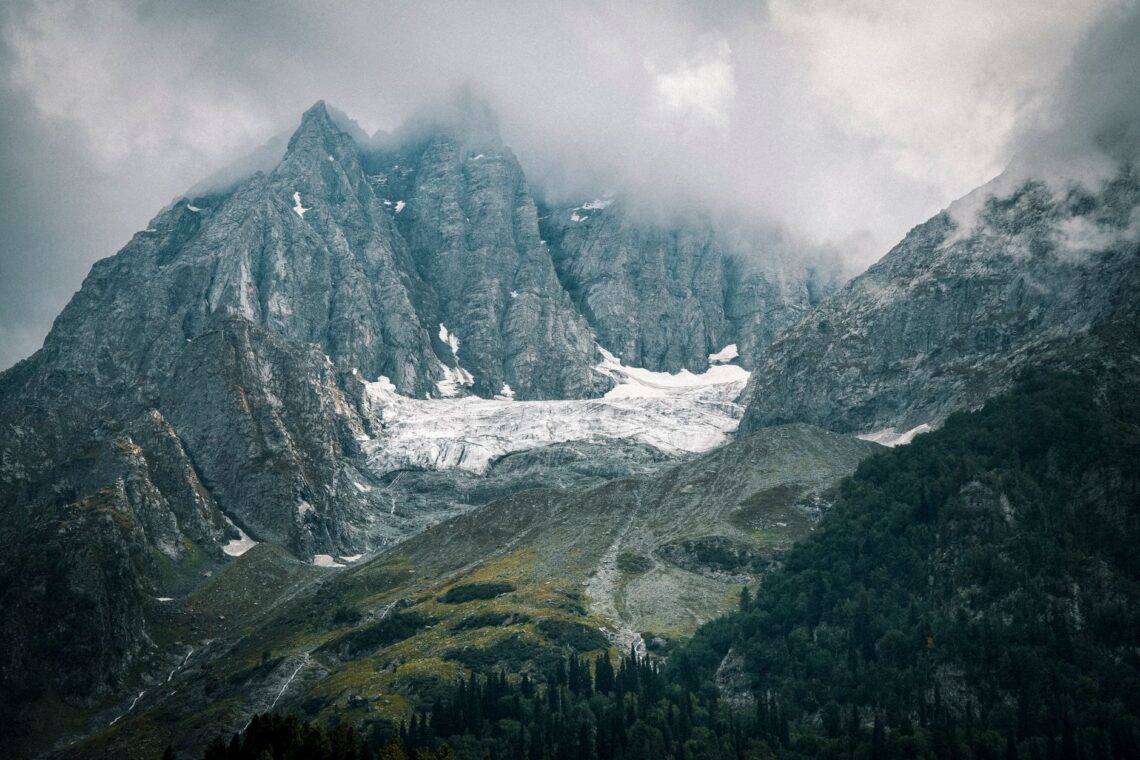 scenic landscape of a glacier