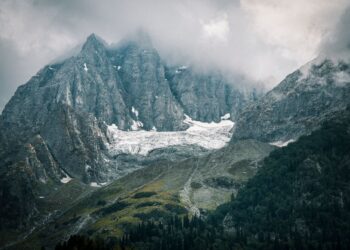 scenic landscape of a glacier