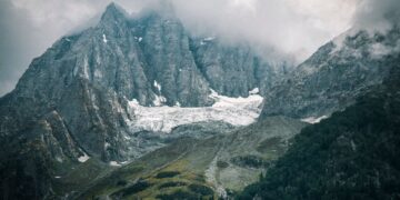 scenic landscape of a glacier
